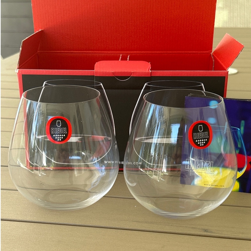 Riedel O Burgundy Wine Glasses Set of 2 Stemless Crystal Made in Germany